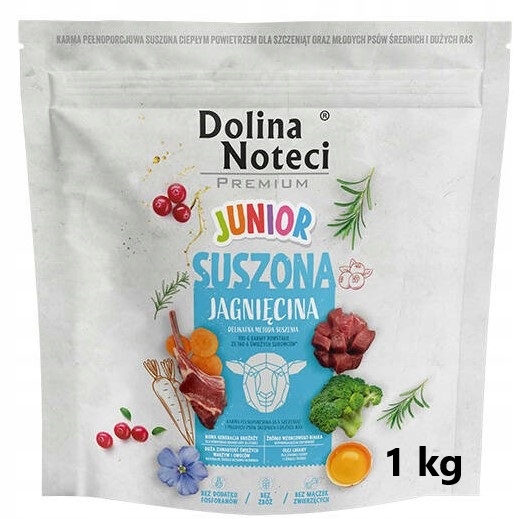 Dolina Noteci karma dla szczeniąt suszona z jagnięciną 1 kg półwilgotna