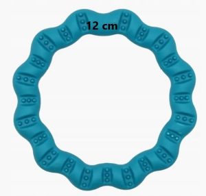 Fiboo Szarpak dla psa Fringo Mini – szarpak i dysk 2w1 niebieski 12cm