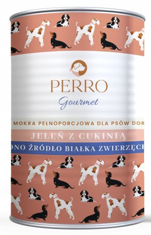 Perro JELEŃ CUKINIA 400 g mokra karma dla psa