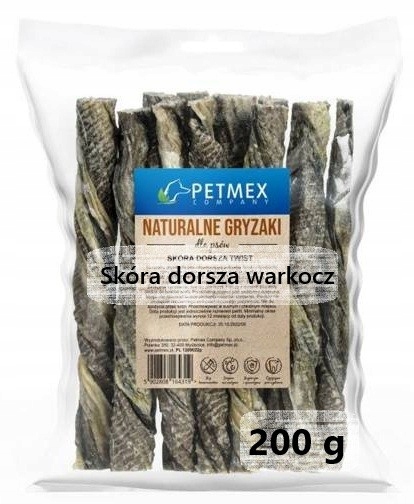 Petmex SKÓRA DORSZA WARKOCZ naturalny gryzak dla psa 200g