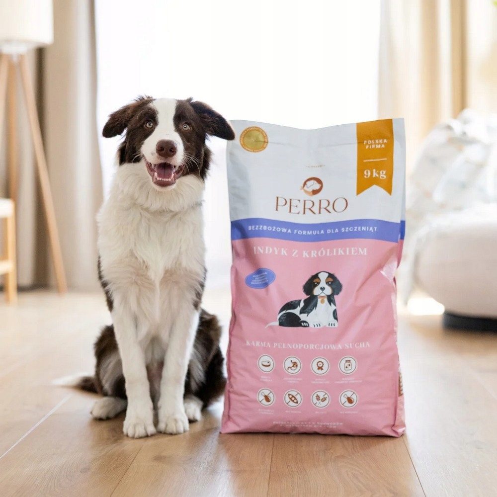 Perro JUNIOR IINDYK KRÓLIK sucha karma dla szczeniąt 9 kg średnie duże rasy