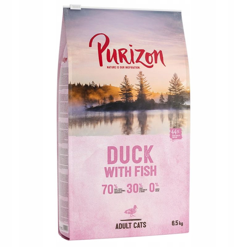 Purizon Adult Cat sucha karma dla kota kaczka ryba 6,5kg 0% ZBÓŻ