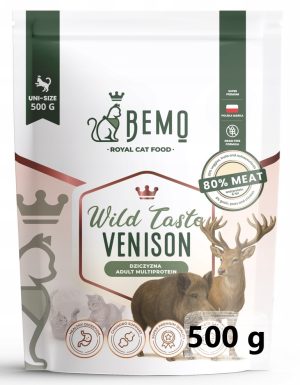 BEMO sucha karma dla kotów DZICZYZNA 500g bezzbożowa Wild Taste Venison