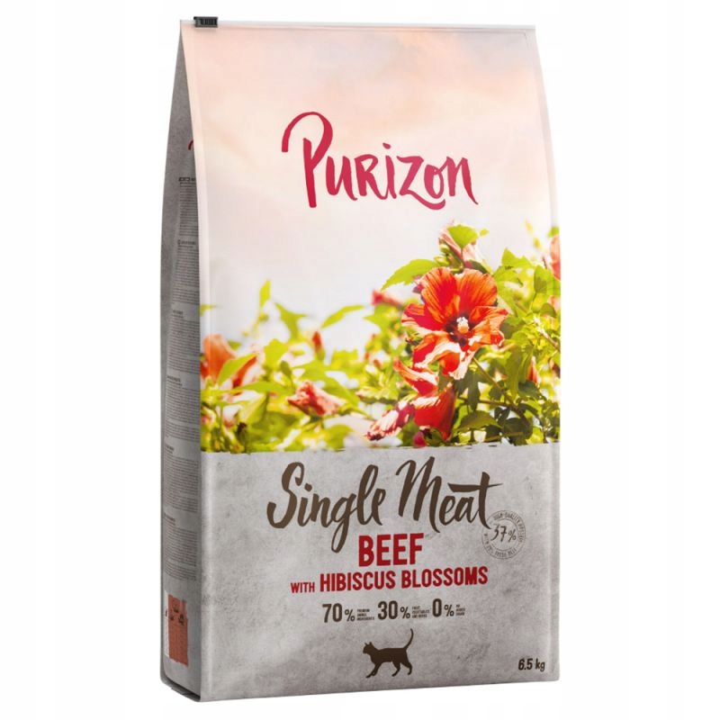 Purizon sucha karma dla kota WOŁOWINA HIBISKUS 6,5 KG single Meat