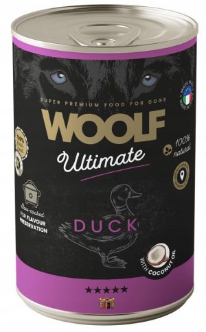 WOOLF ULTIMATE DOG CAN DUCK&COCONUT OIL 400g