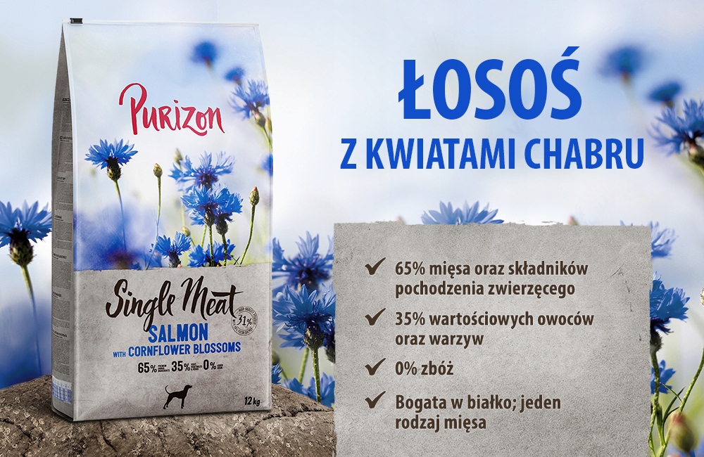 Purizon sm łosoś szpinak 12kg