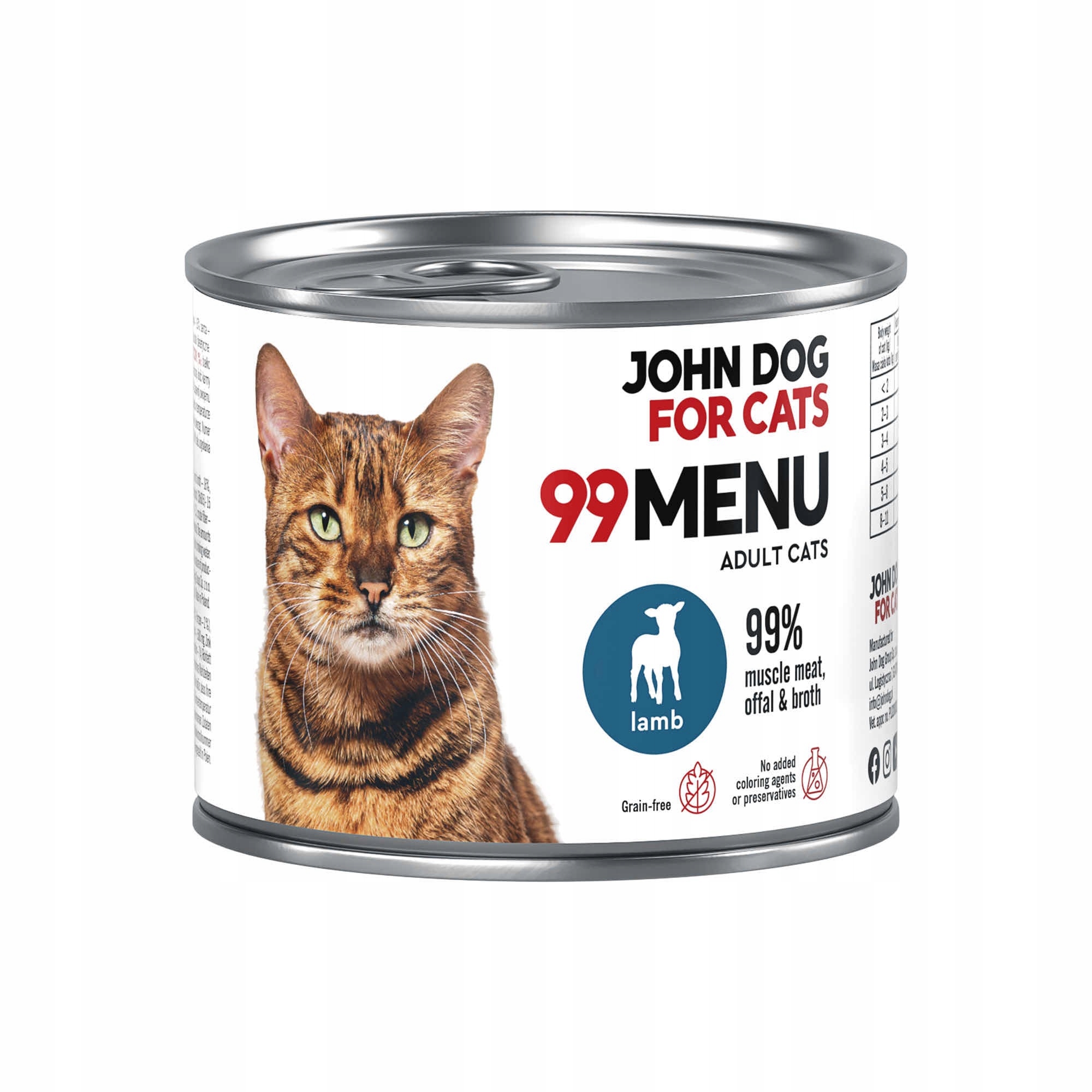 200g John Dog For Cats JAGNIĘCINA 200G 99 Menu mokra karma dla kota