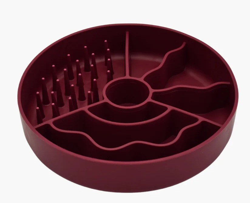 Fiboo miska spowalniająca jedzenie BORDOWA 19 cm