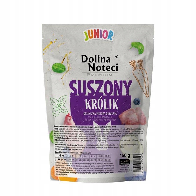 Dolina Noteci karma dla szczeniąt suszona z królikiem 150 g półwilgotna