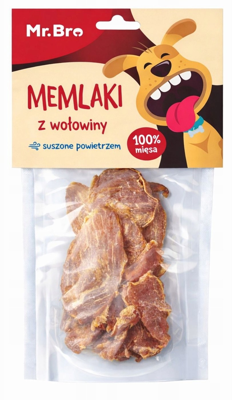 Mr. Bro Memlaki WOŁOWINA W PŁATACH 150g naturalny przysmak dla psa