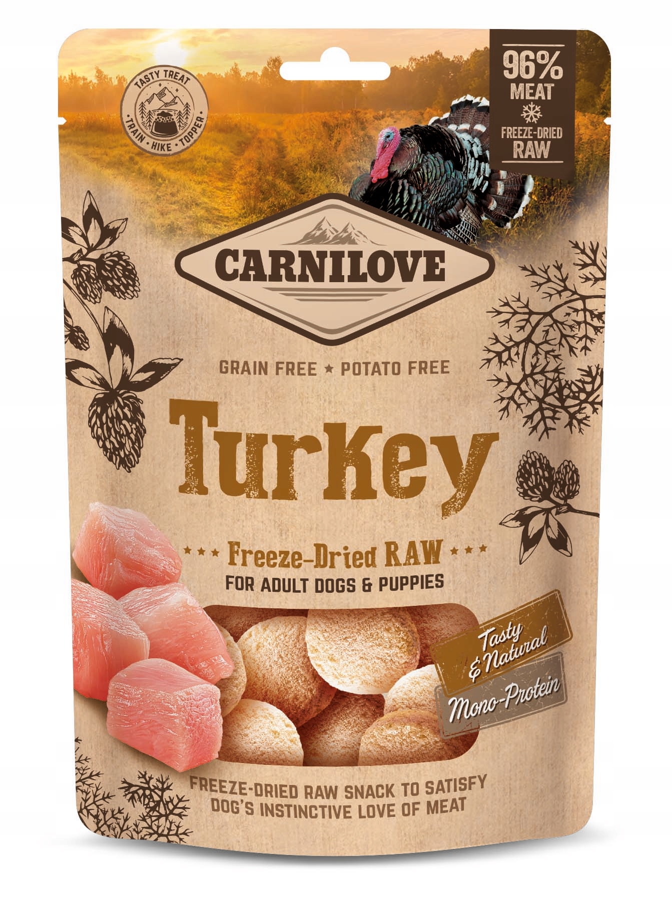 CARNILOVE RAW FREEZE-DRIED SNACKS TURKEY 60G