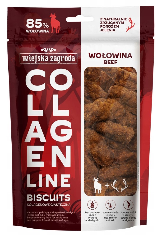 WZ Przysmak dla psa Kolagenowe ciasteczka z wołowiną 90g