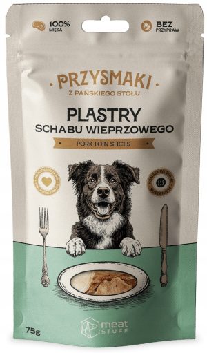 Meatstuff przysmak dla psa chipsy SCHAB WIEPRZOWY 75g