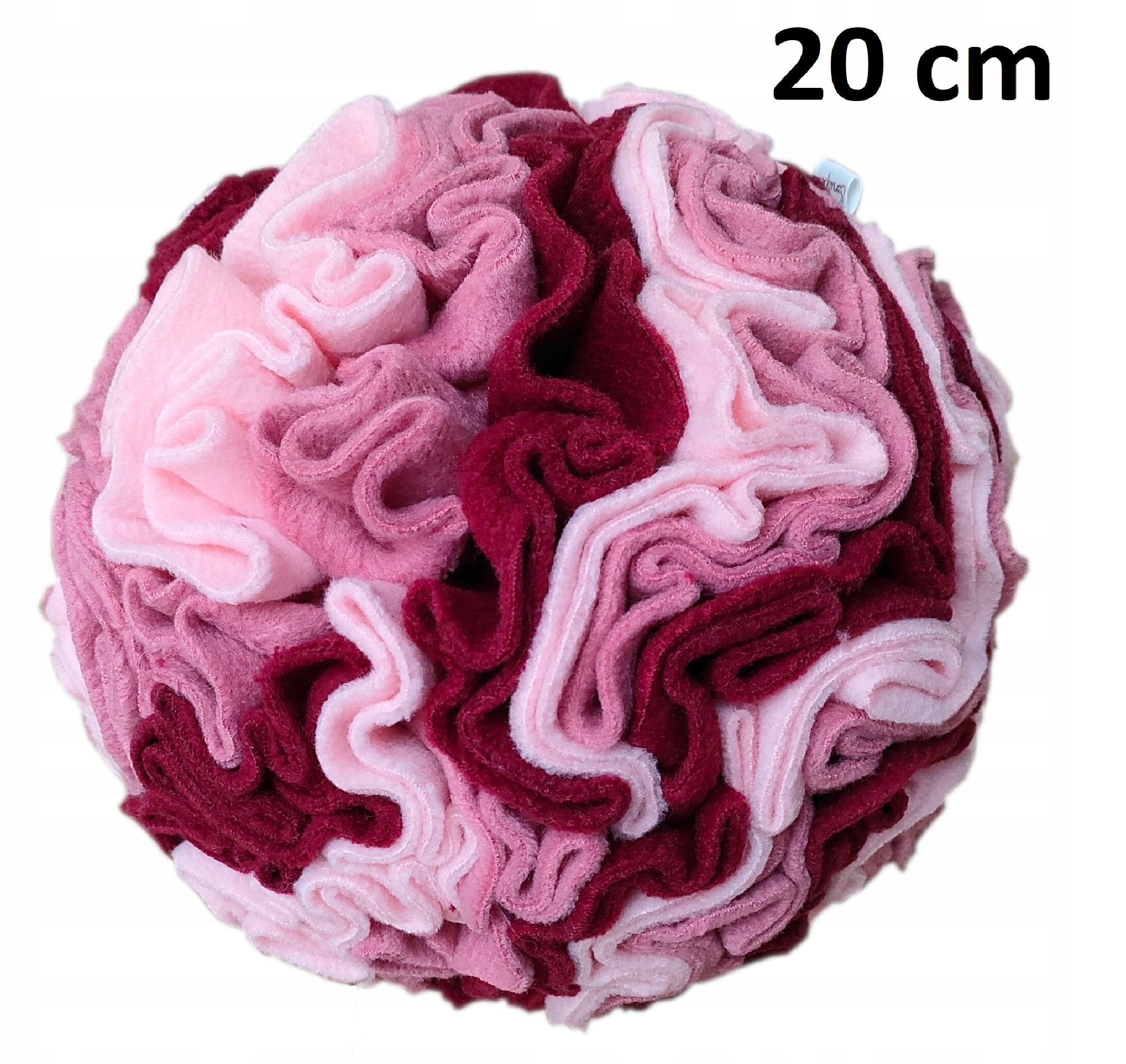 Kula węchowa Sznupli 20 cm na przysmaki odcienie różu