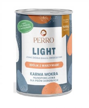 Perro LIGHT KRÓLIK Z WARZYWAMI 400g mokra karma dla psa monobiałkowa