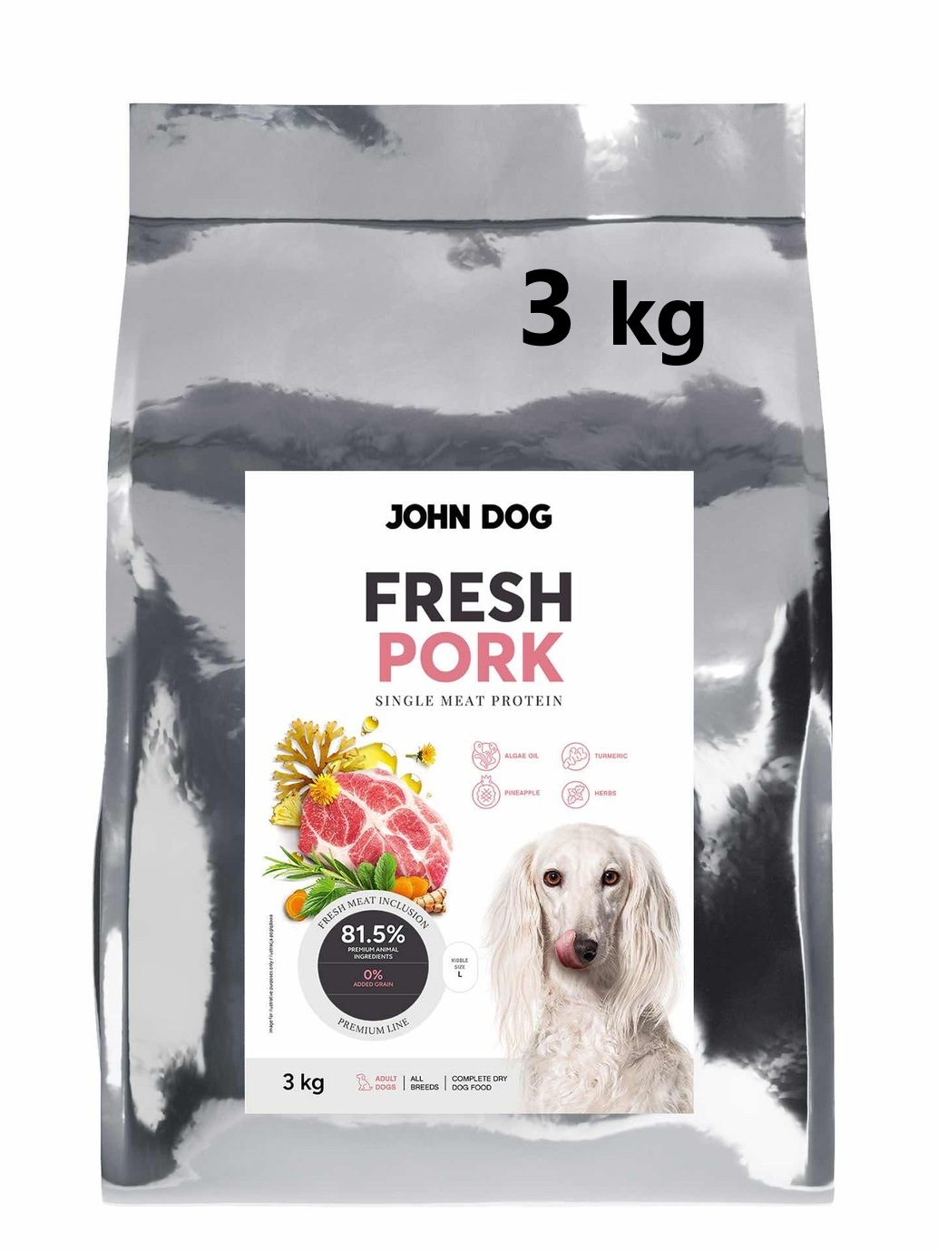JD Fresh sucha karma WIEPRZOWINA dla psa 3 kg