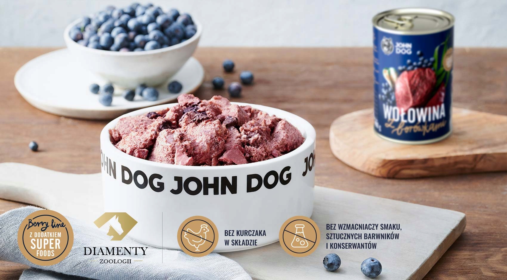400 JD berry wołowina borówka 400g mokra karma
