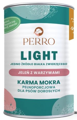 Perro LIGHT JELEŃ Z WARZYWAMI 400g mokra karma dla psa monobiałkowa