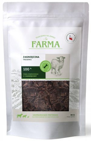 Farma trenerki Z JAGNIĘCINY 100% Mięso Mięśniowe przysmaki dla psa 80g