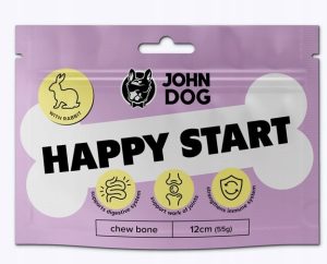 JD Kość do żucia HAPPY START z królikiem 12 cm